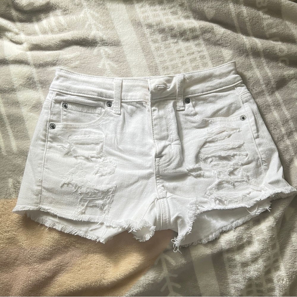 AE White Demin Shorts